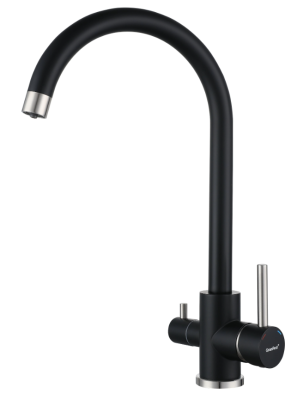 Детальное фото товара: GranFest GF-Z-5420, смеситель, гранит, черный
