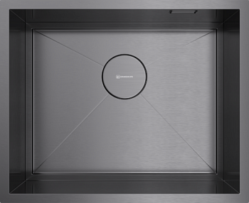 Фото товара: Omoikiri Kasen 54-16 INT GM, мойка, нержавеющая сталь/вороненая сталь 