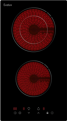 Детальное фото товара: Evelux HEV 321 B стеклокерамическая поверхность