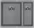 Детальное фото товара: KUCHENSTERN UNDER 60-2, мойка, гранит, титан