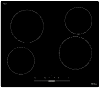 Детальное фото товара: Korting HK 62009 B стеклокерамическая поверхность