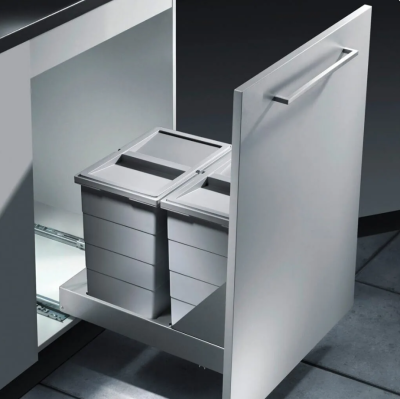 Hailo Bottom Mount-S. выдвижная мусорная система 2 ведра по 24 л с крышками