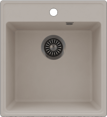 Детальное фото товара: Maunfeld Perla 460 MFQS-460LBG, мойка, гранит, светло-бежевый