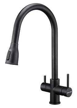 Фото товара: Paulmark LANGE, смеситель, гранит, черный