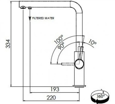 Детальное фото товара: Franke Neptune Clear Water, смеситель, гранит, миндаль