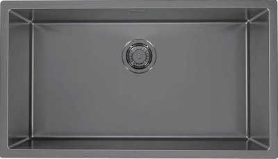 ALVEUS QUADRIX MONARCH 60 ANTRACIT, мойка, нерж. сталь, антрацит (в комплекте с выпуском без сифона)