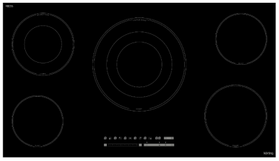 Детальное фото товара: Korting HK 95309 B стеклокерамическая поверхность