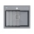 Детальное фото товара: Paulmark STEPIA 60, мойка, гранит, серый металлик + STEP, ролл-мат, брашированная нержавеющая сталь