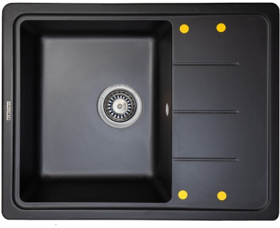 Ecoshtein RECHTECK 620, мойка, гранит, черный