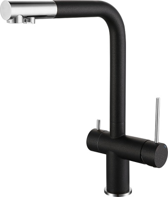 Rivelato LUGANO 1523513 antracite/cromo, смеситель, гранит, антрацит/хром