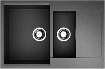 Фото товара: Omoikiri Daisen 78-2 BL, мойка, гранит, черный