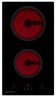 Детальное фото товара: Zigmund & Shtain CN 41.3 B стеклокерамическая поверхность